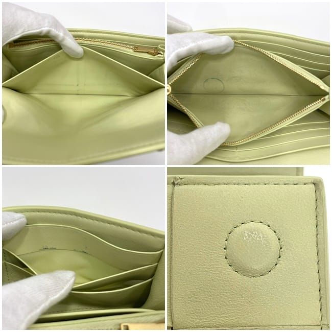 Bottega Veneta Bifold Long Wallet Light Yellow Cassette — view 6