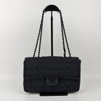 Chanel CC Logo New Travel Chain Shoulder Bag Black Nylon Vintage — view 4