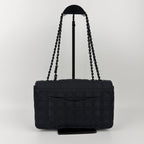 Chanel CC Logo New Travel Chain Shoulder Bag Black Nylon Vintage — view 5