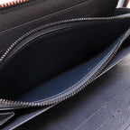 Louis Vuitton Monogram Ink Upside Down Zippy Organizer Navy Round Zipper — view 7