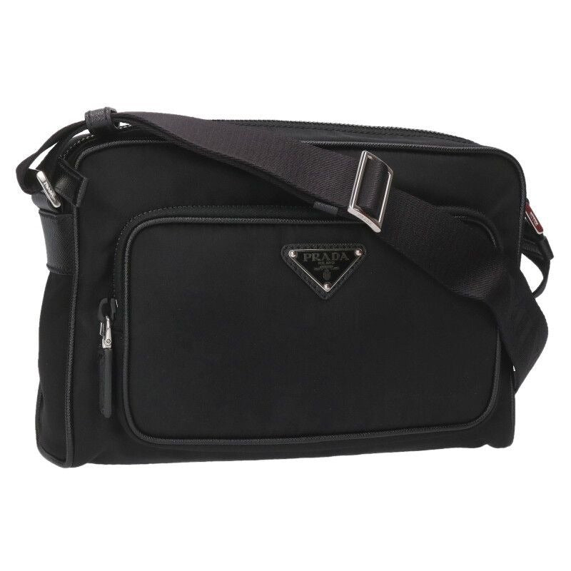 Prada 2 Vh190 Small Re-Nylon Saffiano Leather Shoulder Bag