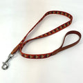 Hermes Lead Dog Medor Slim Canvas Leather Dark Irish Red