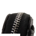 Chanel Classic Zip Coin Purse AP Black Silver Caviar Leather Quilted Bifold — view 5