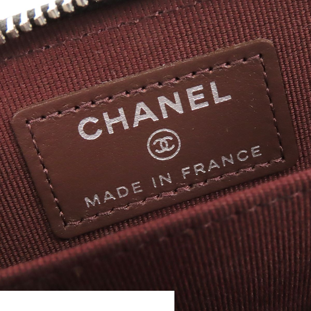 Chanel Classic Zip Coin Purse AP Black Silver Caviar Leather Quilted Bifold — view 8
