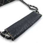 Chanel Lambskin Contrast Wild Stitch Surpique Accordion Flap Bag Black — view 7