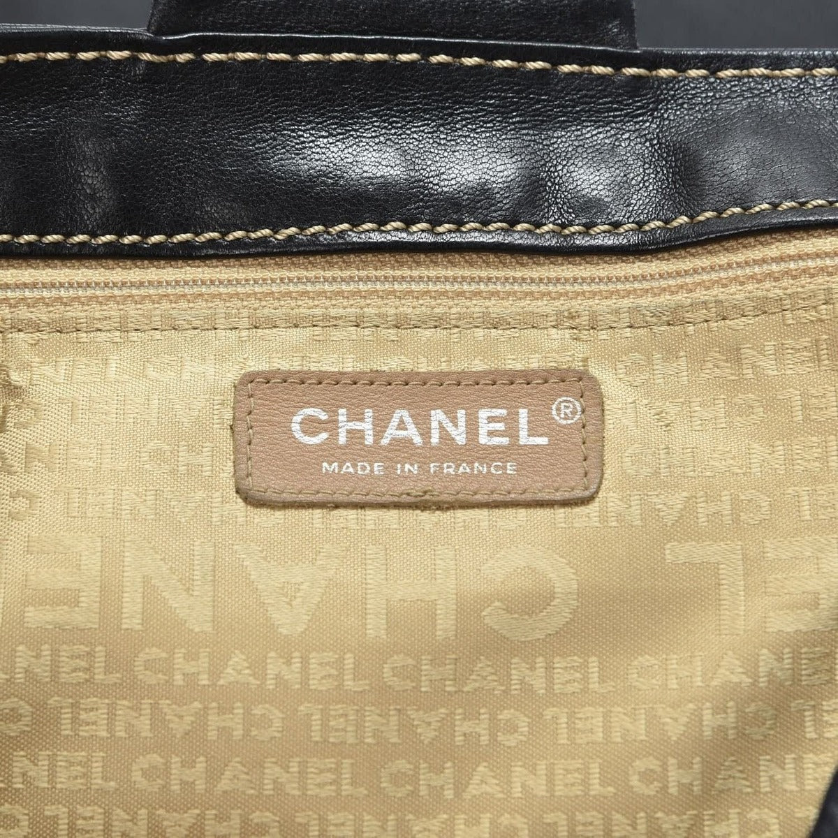 Chanel Lambskin Contrast Wild Stitch Surpique Accordion Flap Bag Black — view 9