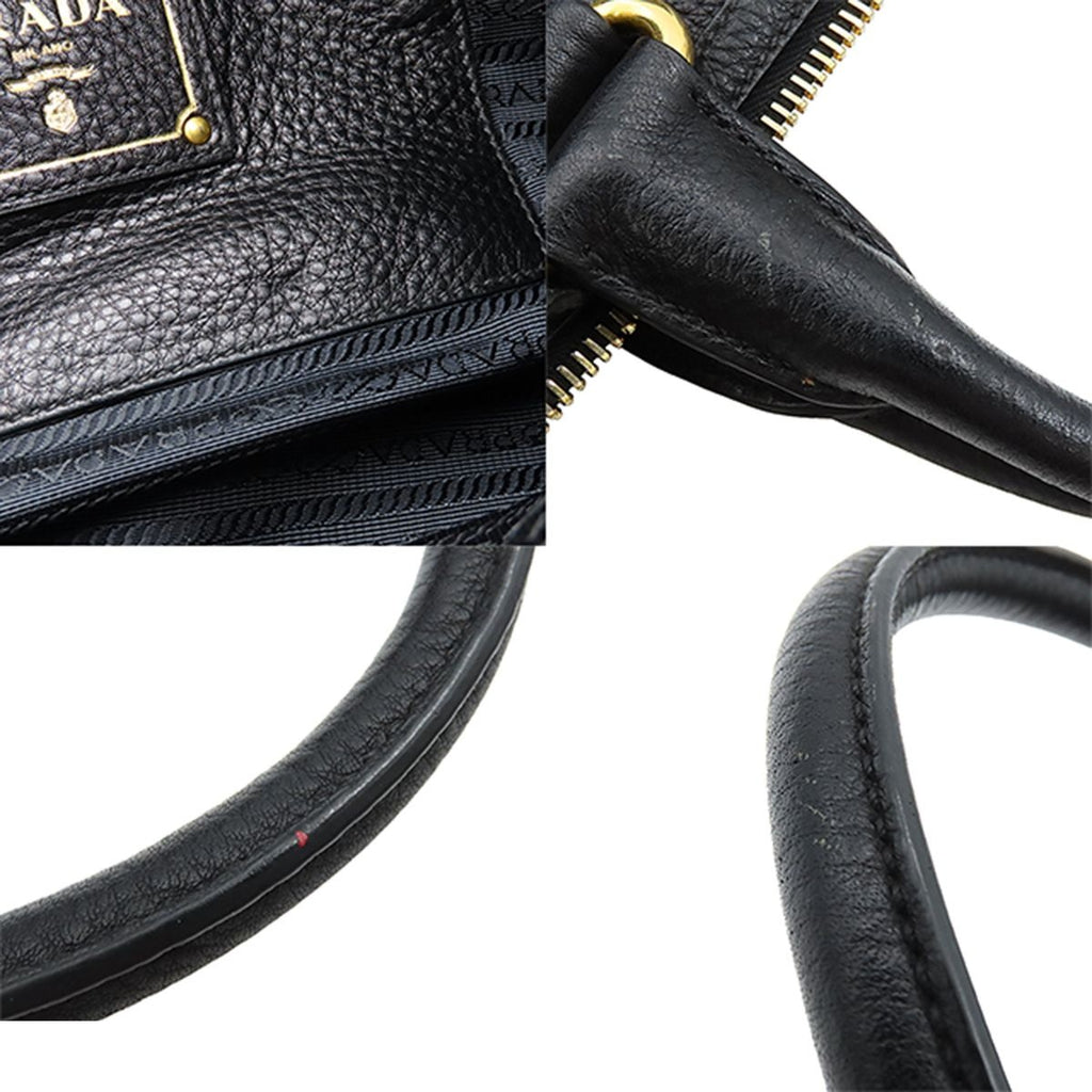 Prada Shoulder Bag 2-Way Black Vitello Daino — view 8