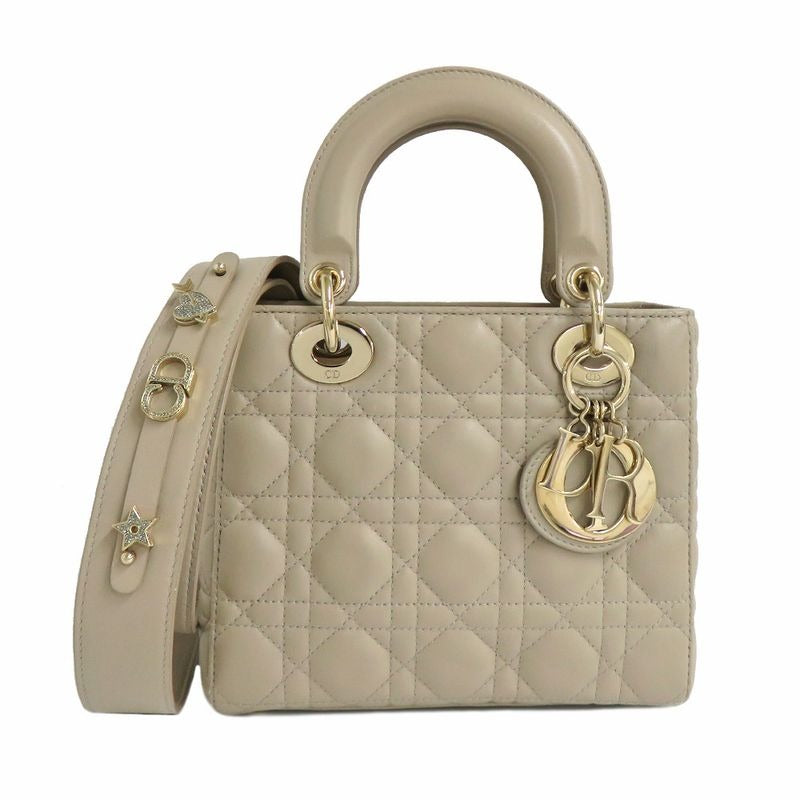 Christian Dior Lady My ABCDior Bag Small Beige Lamb