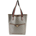 Gucci Sherry Line GG Plus Leather Shoulder Bag Business Document