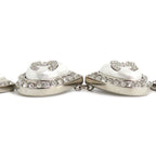 Chanel Necklace Heart Rhinestone Silver 23 B Abb614 Faux Pearl Coco — view 7