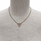 Dior Petit CD Diamond Resin Pearl Necklace Rose Gold — view 3