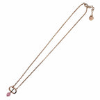 Dior Petit CD Diamond Resin Pearl Necklace Rose Gold — view 4