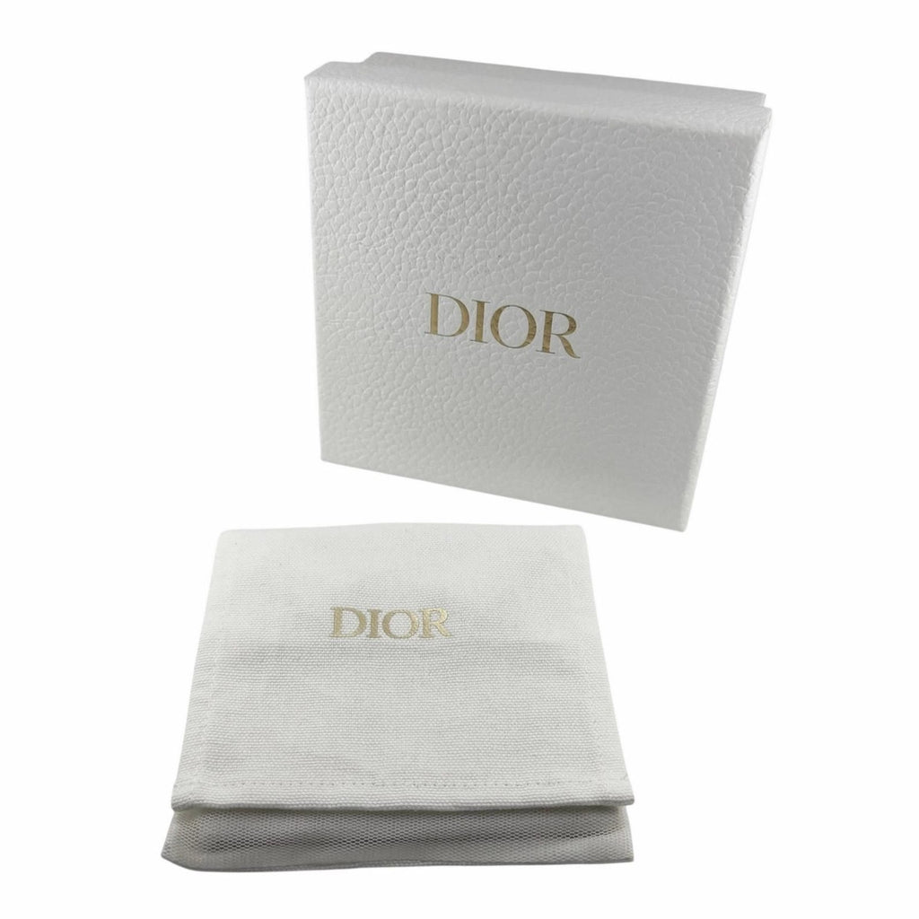 Dior Petit CD Diamond Resin Pearl Necklace Rose Gold — view 8
