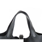 Hermes Picotin Lock 18 PM Black Silver Taurillon Handbag — view 4