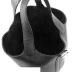 Hermes Picotin Lock 18 PM Black Silver Taurillon Handbag — view 5