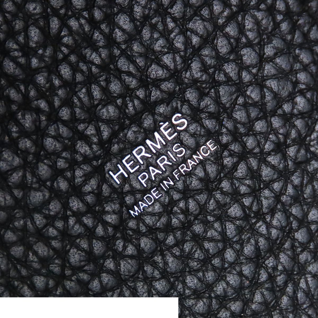 Hermes Picotin Lock 18 PM Black Silver Taurillon Handbag — view 6