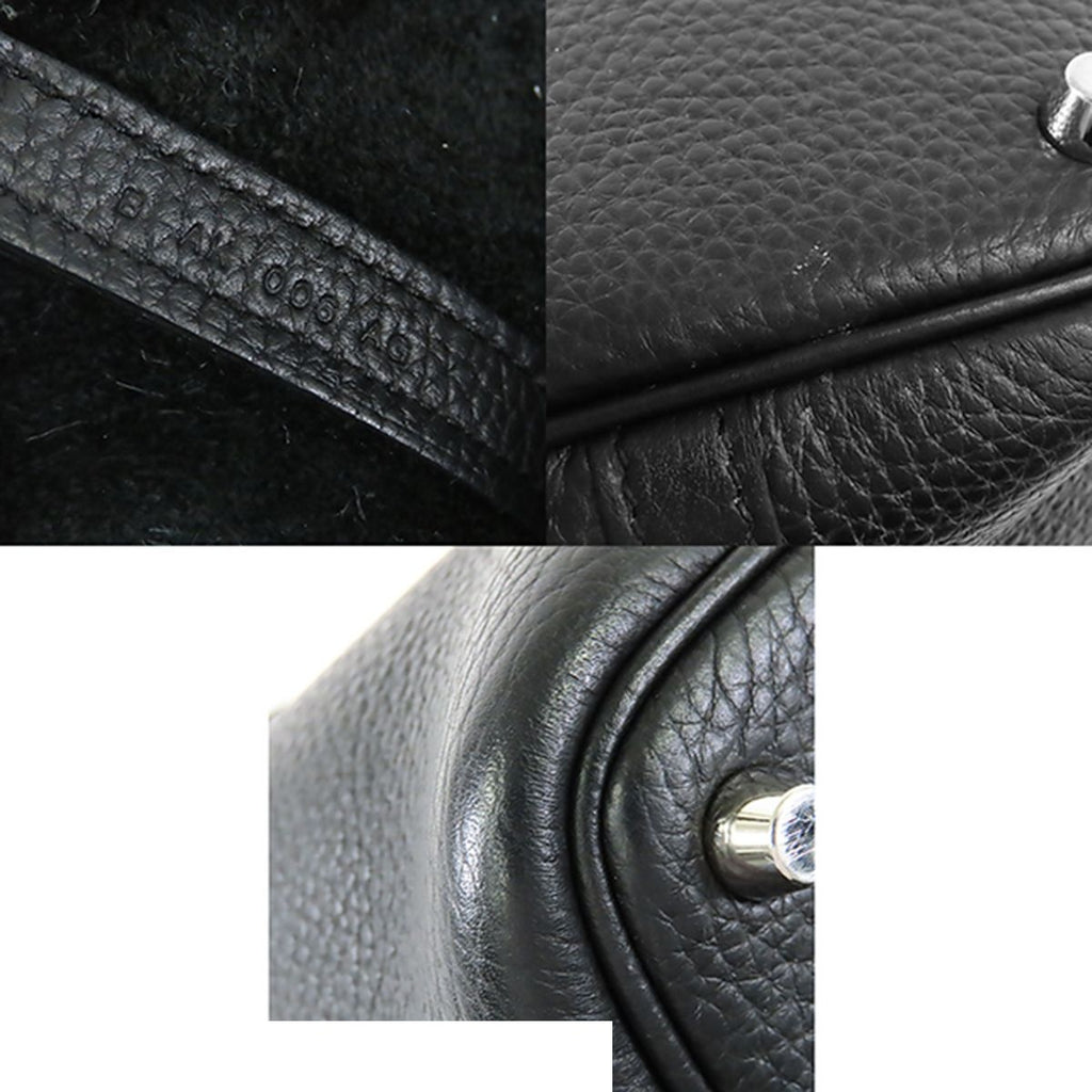Hermes Picotin Lock 18 PM Black Silver Taurillon Handbag — view 7