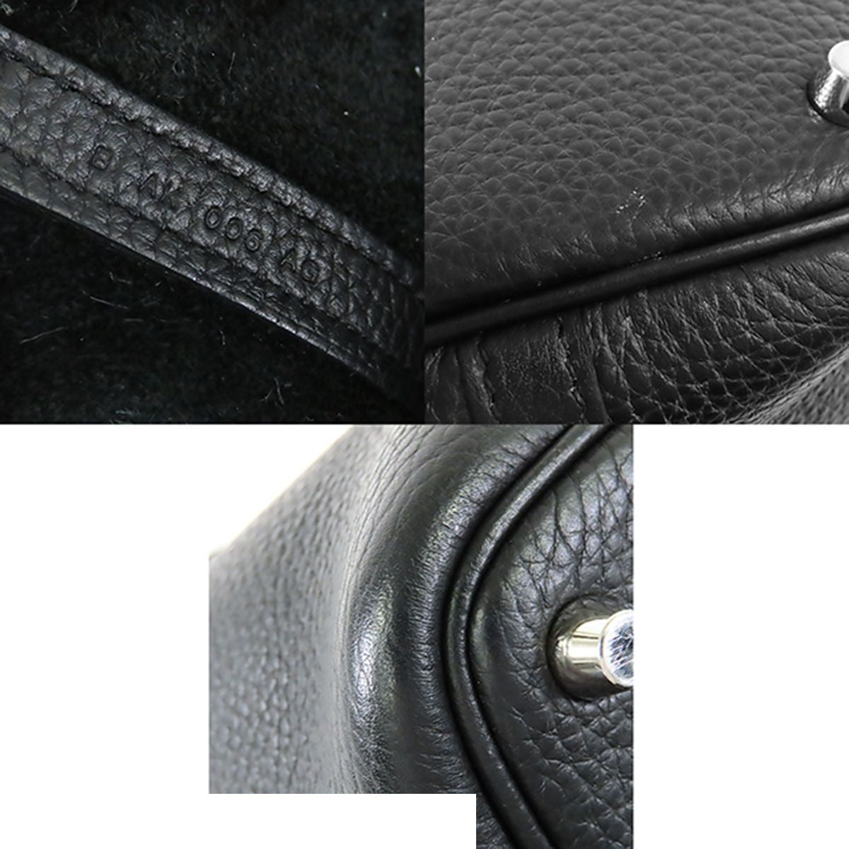 Hermes Picotin Lock 18 PM Black Silver Taurillon Handbag — view 7