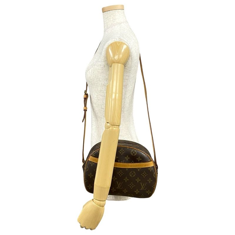 Louis Vuitton Blois Monogram Leather Mini Shoulder Bag Pochette Sacoche Brown — view 3