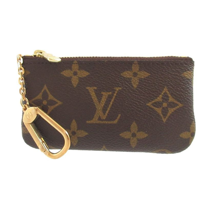 Louis Vuitton Monogram Pochette Cles Brown Coin Case Wallet 0973