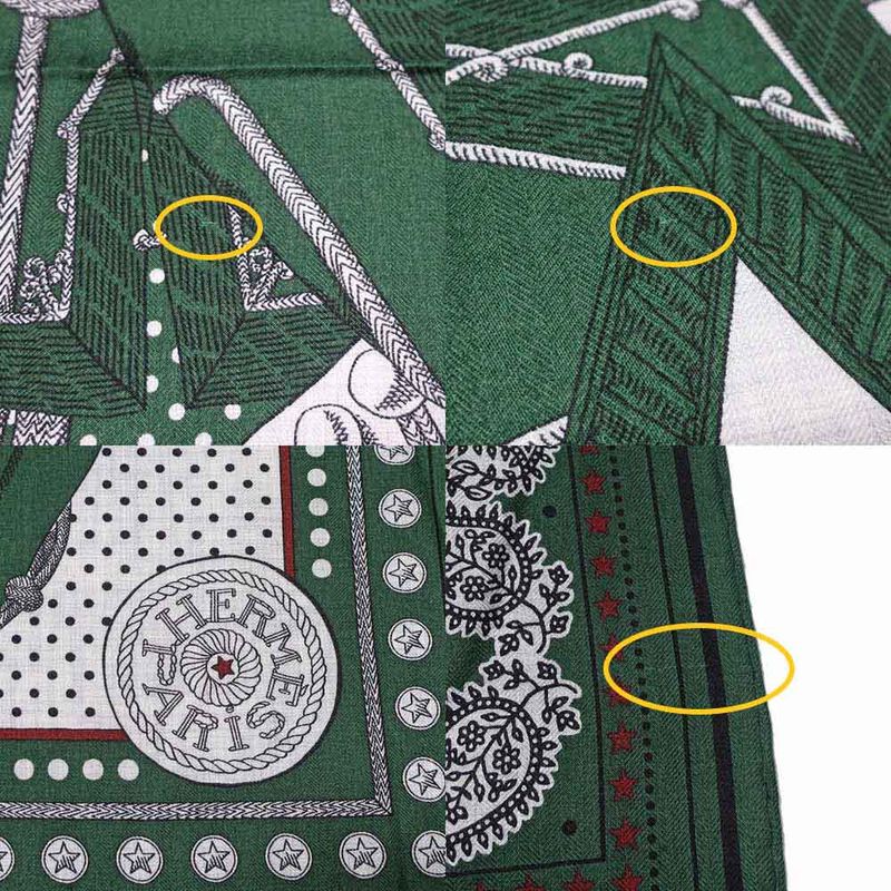 Hermes Carre 140 Scarf Zouaves Et Dragons Cashmere Silk Large Shawl — view 7