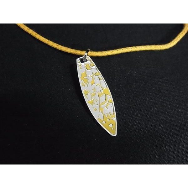 Dior Surf Necklace Key Ring Set Silver Yellow — view 4