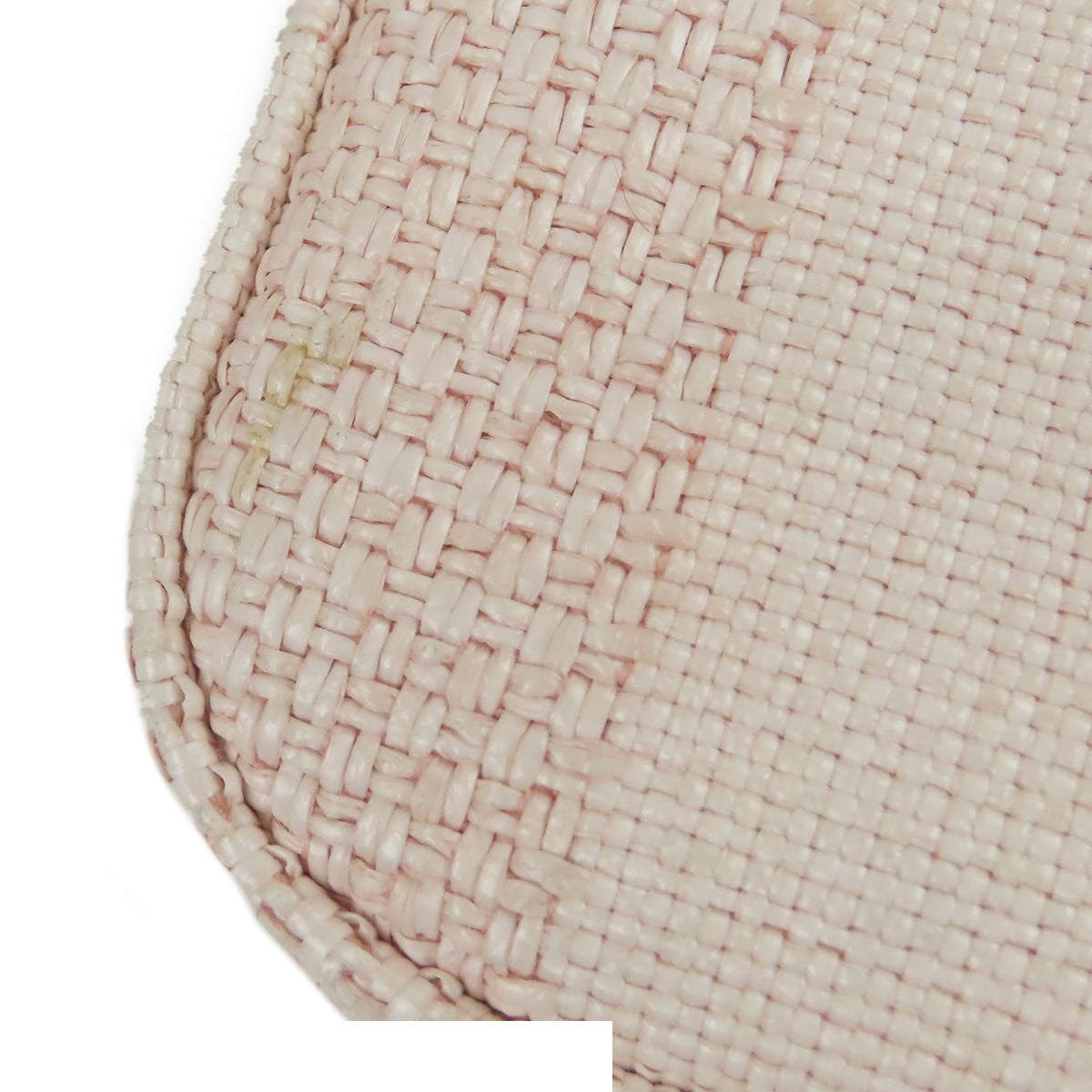 Chanel Deauville Chain Wallet Salmon Pink Gold Canvas Leather Shoulder Bag — view 6