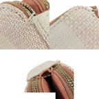 Chanel Deauville Chain Wallet Salmon Pink Gold Canvas Leather Shoulder Bag — view 7