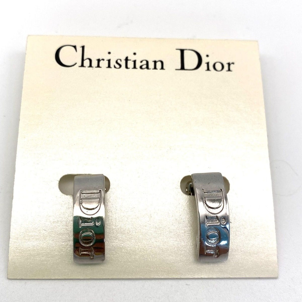 Dior Earrings Silver Logo Formal — view 2