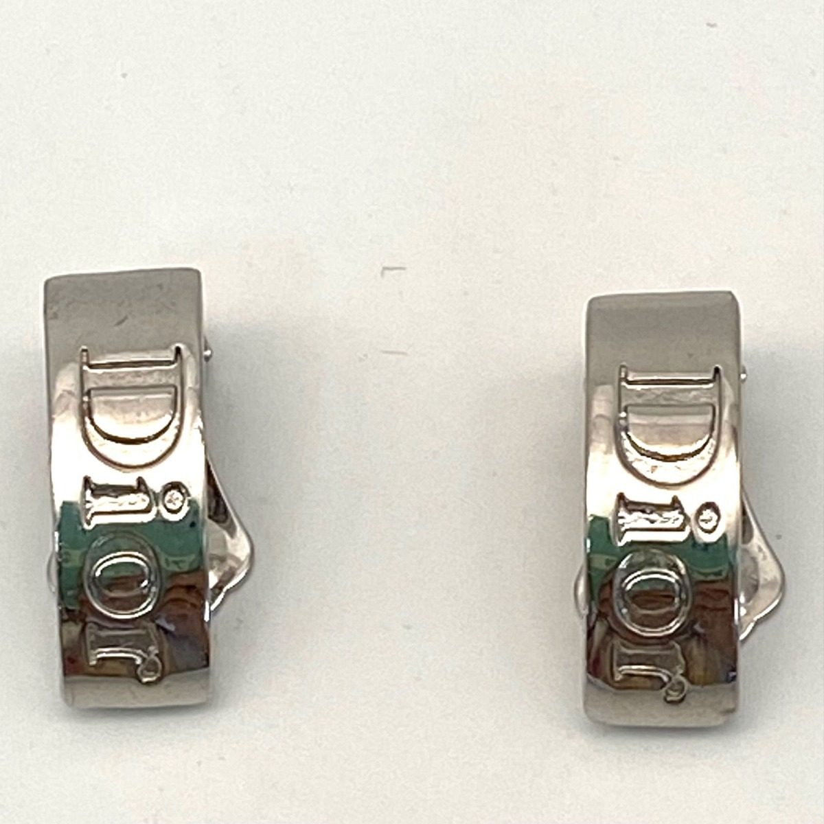Dior Earrings Silver Logo Formal — view 4