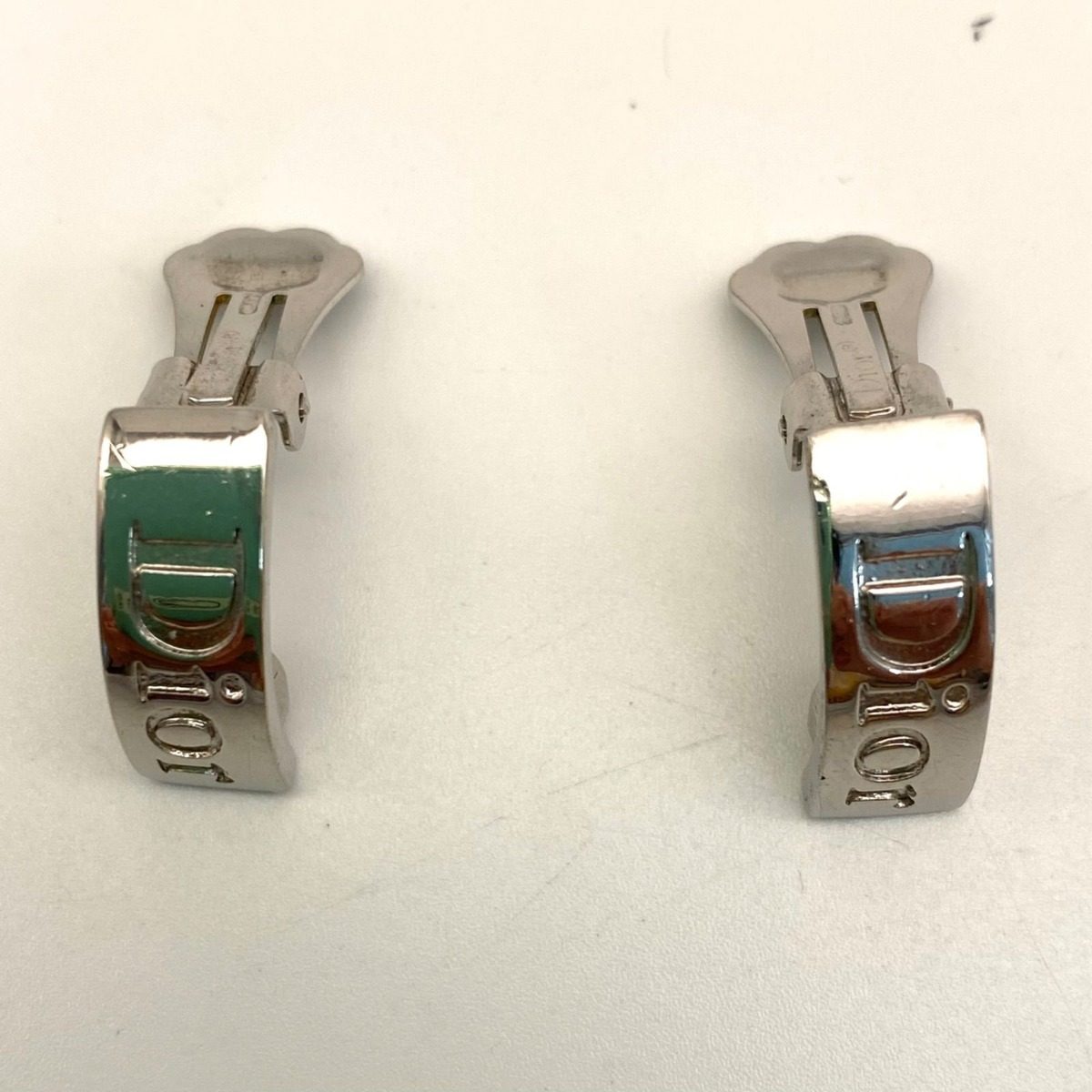 Dior Earrings Silver Logo Formal — view 6