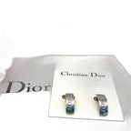 Dior Earrings Silver Logo Formal