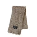 Loewe Scarf Gray Mohair Wool Leather