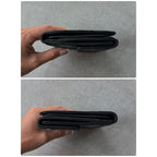 Chanel Bicolore Coco Mark Bifold Long Wallet W Hook Leather Quilted Black — view 2