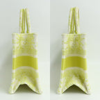 Christian Dior Book Tote Mini M1255 Zecq Handbag Yellow Canvas — view 5