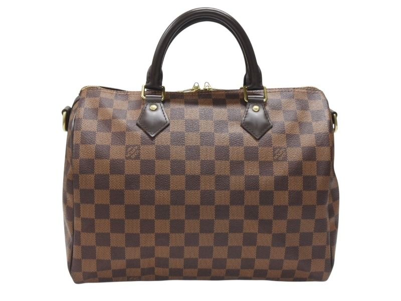 Louis Vuitton Handbag Speedy Bandouliere 30 Brown Damier Canvas Gold — view 2