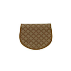 Celine Macadam Pattern Leather Bifold Wallet Compact Coin Purse Bill Brown Beige — view 2