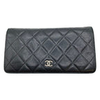 Chanel Quilted Long Wallet Black