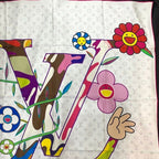 Louis Vuitton Takashi Murakami Collaboration Lvlogo Super Flat Blanc Carre 90 — view 5
