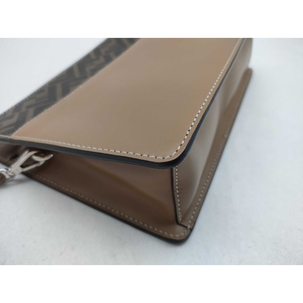 Fendi Clutch Zucca Brown Leather Silver — view 6