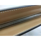 Fendi Clutch Zucca Brown Leather Silver — view 8