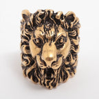 Gucci Michele Period Lion Head GP Ring 15 — view 2