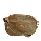 Celine Vintage Salki Pochette C Carriage Pattern Shoulder Bag Brown