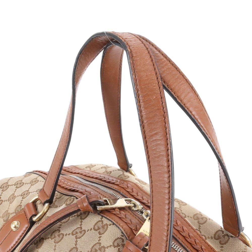 Gucci GG Canvas Interlocking Leather Tote Shoulder Brown — view 2