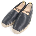 Saint Laurent Paris Leather Jute YSL Stitch Espadrilles Slip-on Flat