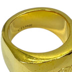 Celine Triomphe Ring Accessories Jewelry Logo GP Gold Size 54 — view 6