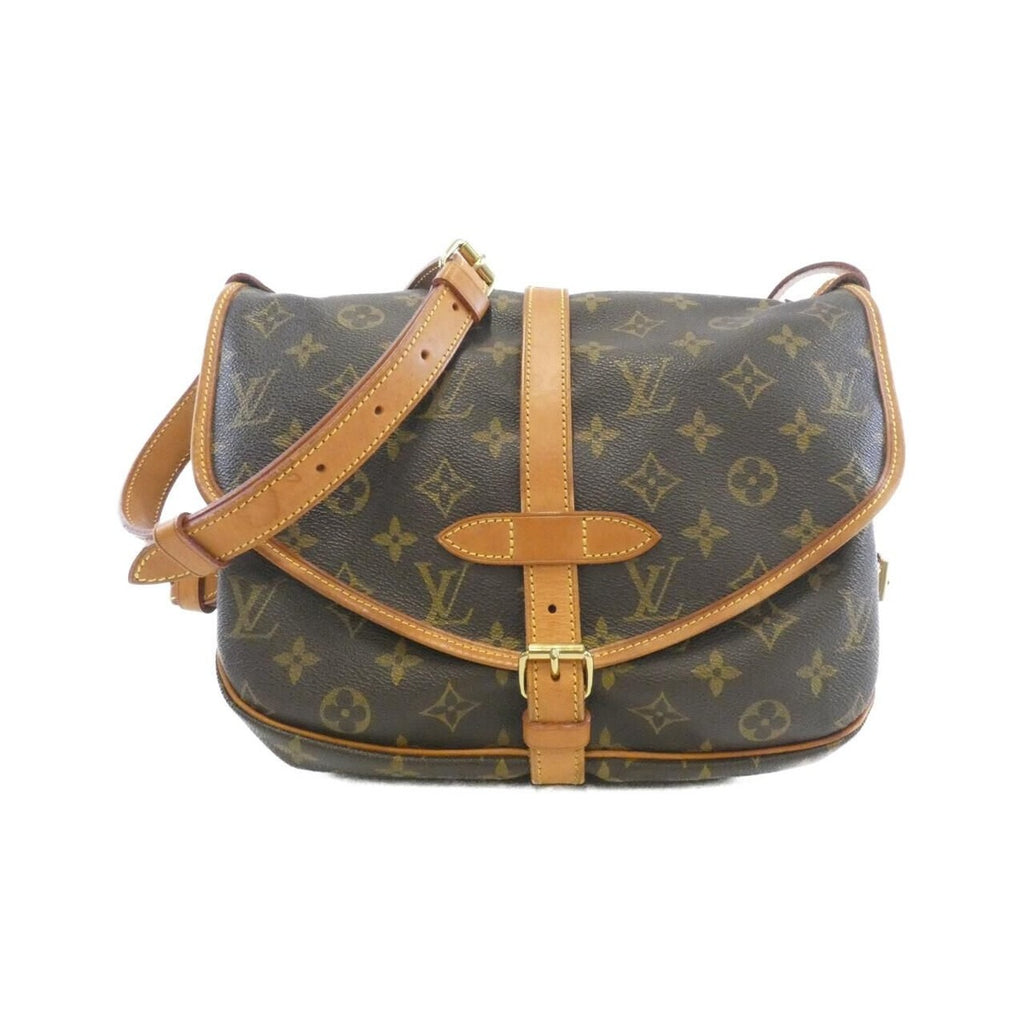 Louis Vuitton Monogram Saumur Shoulder Bag Brown Marron