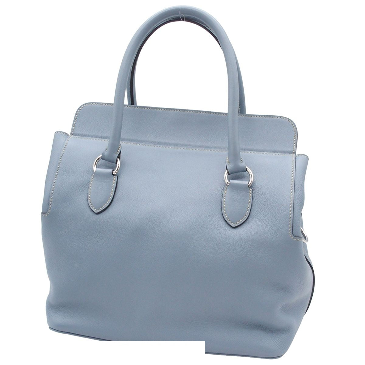 Hermes Toolbox 26 Blue Run Silver Evercolor 2-Way Shoulder Bag — view 2