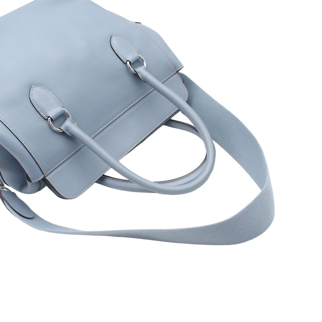 Hermes Toolbox 26 Blue Run Silver Evercolor 2-Way Shoulder Bag — view 4
