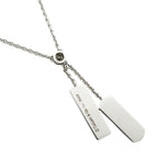 Tiffany & Co Necklace Double Bar 18k White Gold Diamond — view 2